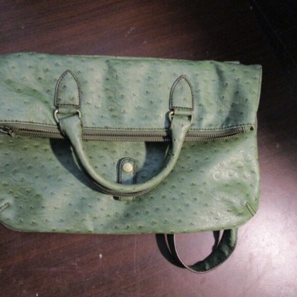 VINTAGE THE LIMITED Large Faux Ostrich Leather Handbag - Picture 6 of 13